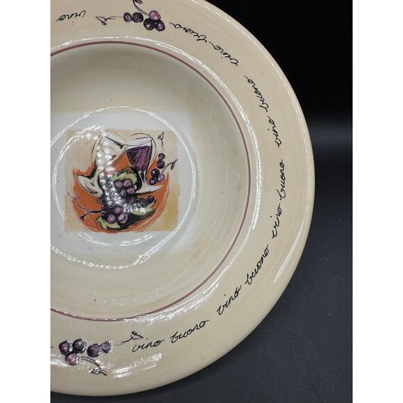 Stokes Sur La Table “Buono Vino” Single Bowl – Wine Grapes Purple - Picture 4 of 9